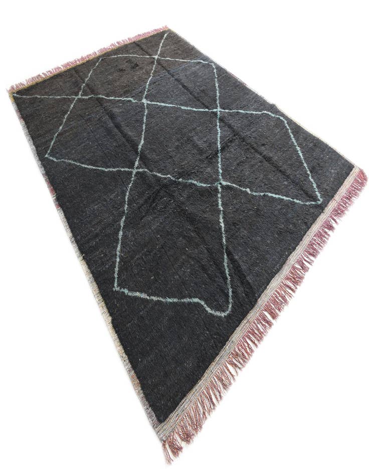 Detail image of  9' 5 x 12'  Hand Knotted Moroccan Wool Rug