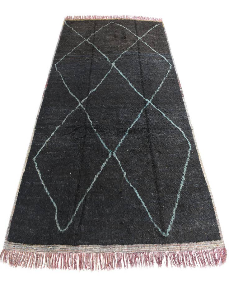 Detail image of  9' 5 x 12'  Hand Knotted Moroccan Wool Rug