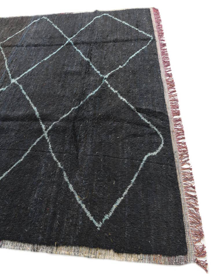 Detail image of  9' 5 x 12'  Hand Knotted Moroccan Wool Rug