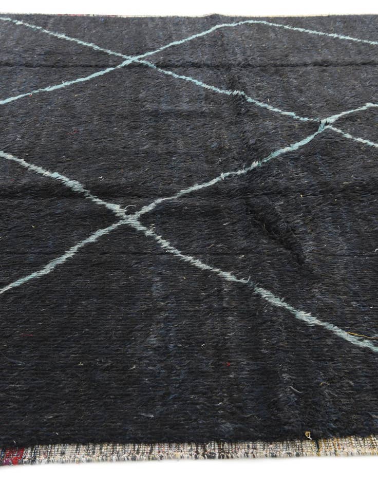 Detail image of  9' 5 x 12'  Hand Knotted Moroccan Wool Rug