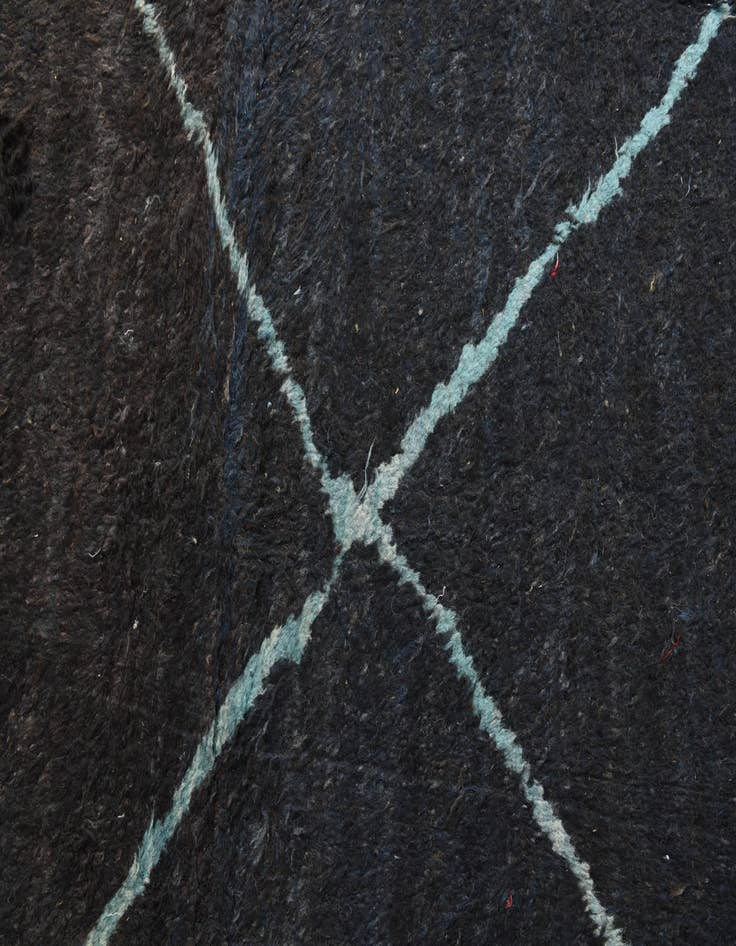 Detail image of  9' 5 x 12'  Hand Knotted Moroccan Wool Rug