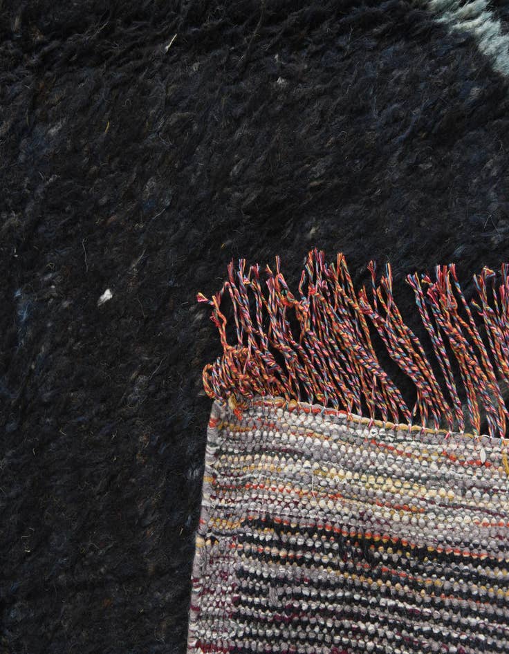 Detail image of  9' 5 x 12'  Hand Knotted Moroccan Wool Rug