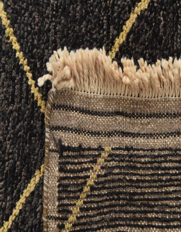 Detail image of  8' x 10'  Hand Knotted Moroccan Wool Rug