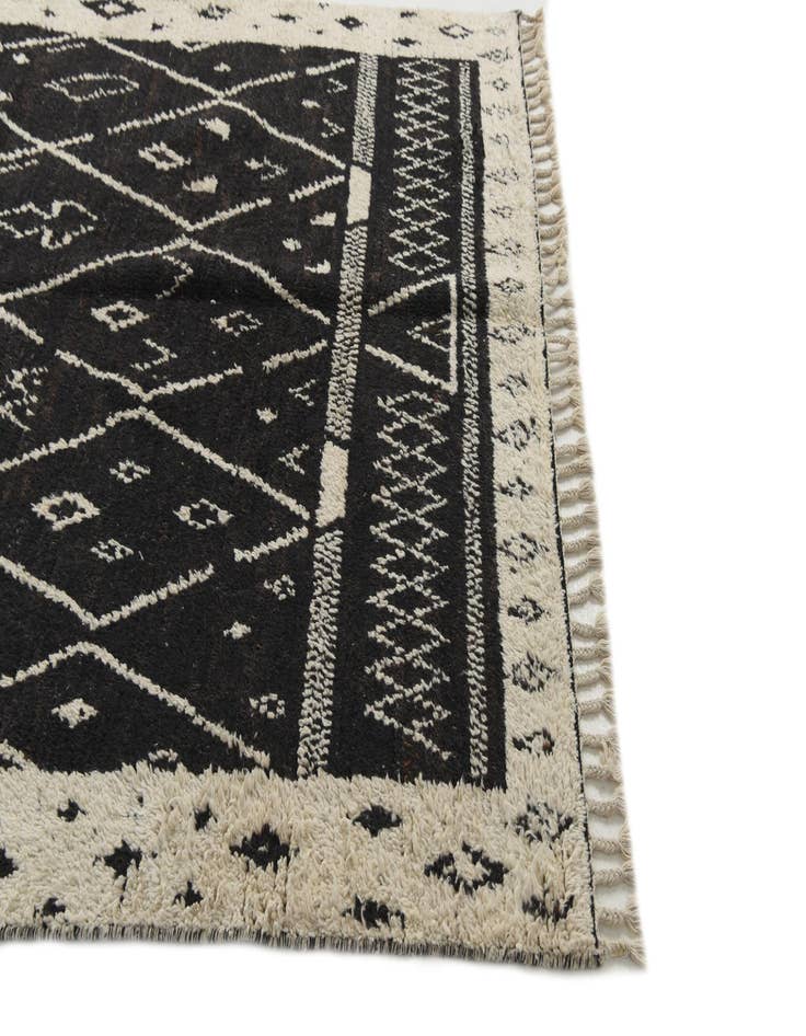 Detail image of  5' 3 x 8' 3  Hand Knotted Moroccan Wool Rug