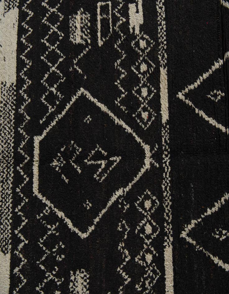 Detail image of  5' 3 x 8' 3  Hand Knotted Moroccan Wool Rug