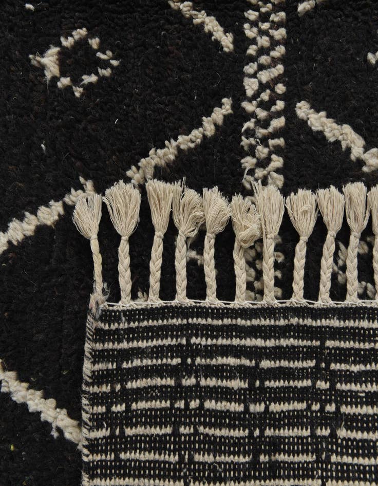 Detail image of  5' 3 x 8' 3  Hand Knotted Moroccan Wool Rug