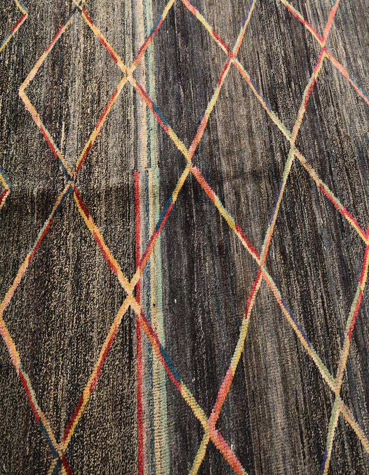 Detail image of  5' 6 x 8' 3  Hand Knotted Moroccan Wool Rug