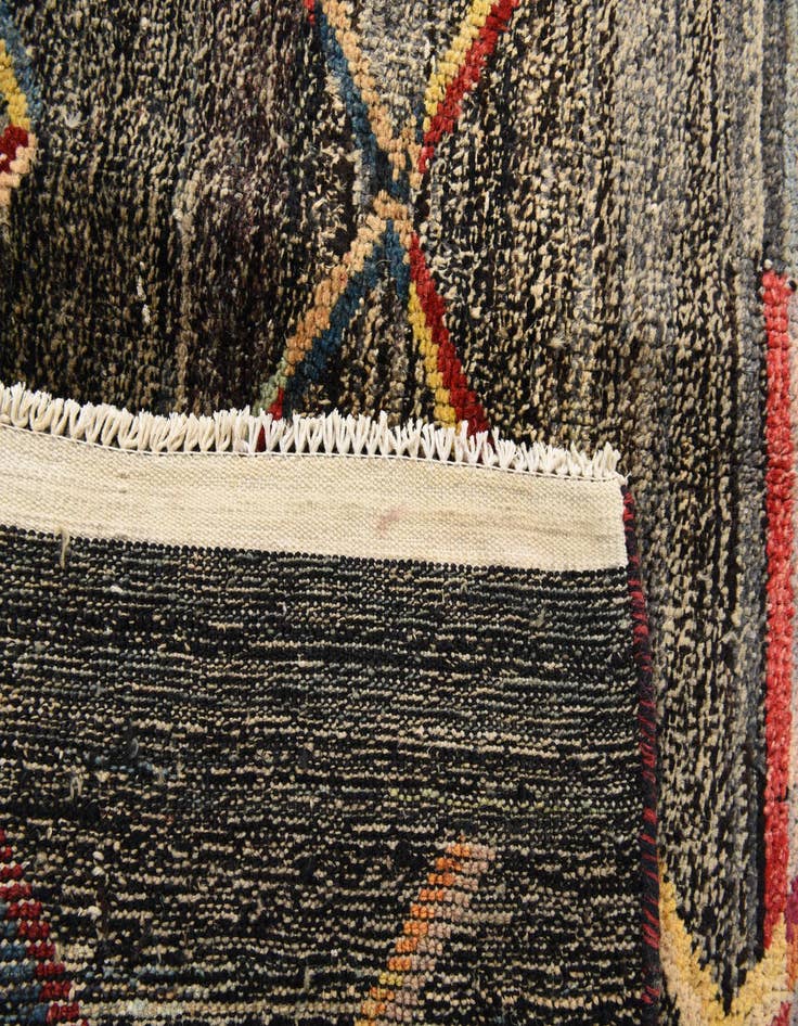 Detail image of  5' 6 x 8' 3  Hand Knotted Moroccan Wool Rug