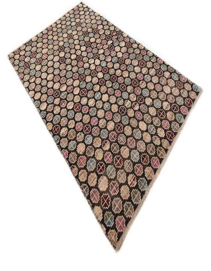 Detail image of  5' x 8'  Hand Knotted Moroccan Wool Rug