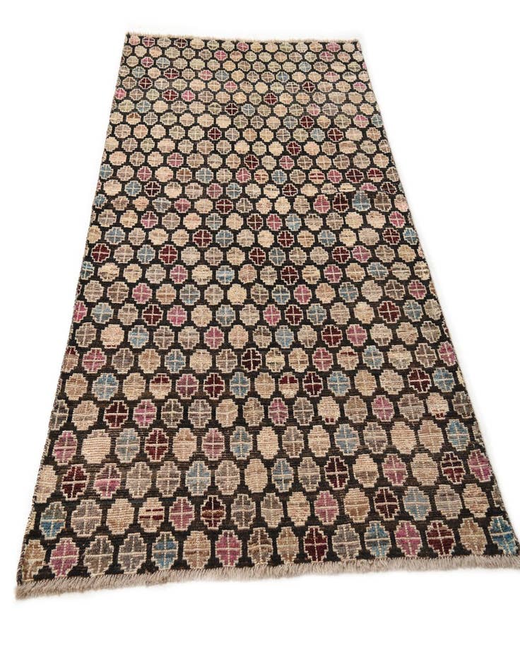 Detail image of  5' x 8'  Hand Knotted Moroccan Wool Rug