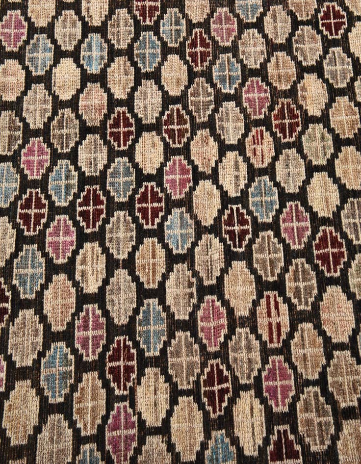 Detail image of  5' x 8'  Hand Knotted Moroccan Wool Rug