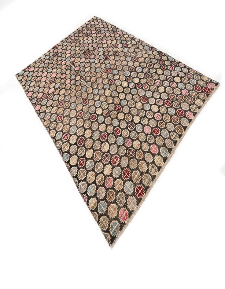 Detail image of  5' 10 x 8' 9  Hand Knotted Moroccan Wool Rug