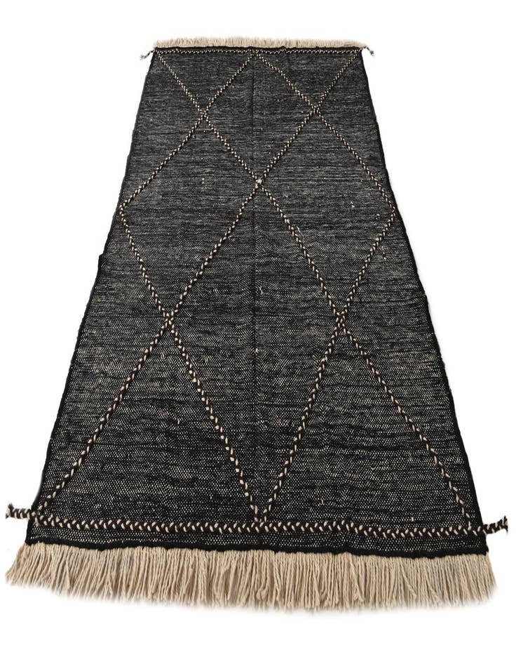 Detail image of  5' 7 x 8'  Hand Knotted Moroccan Wool Rug