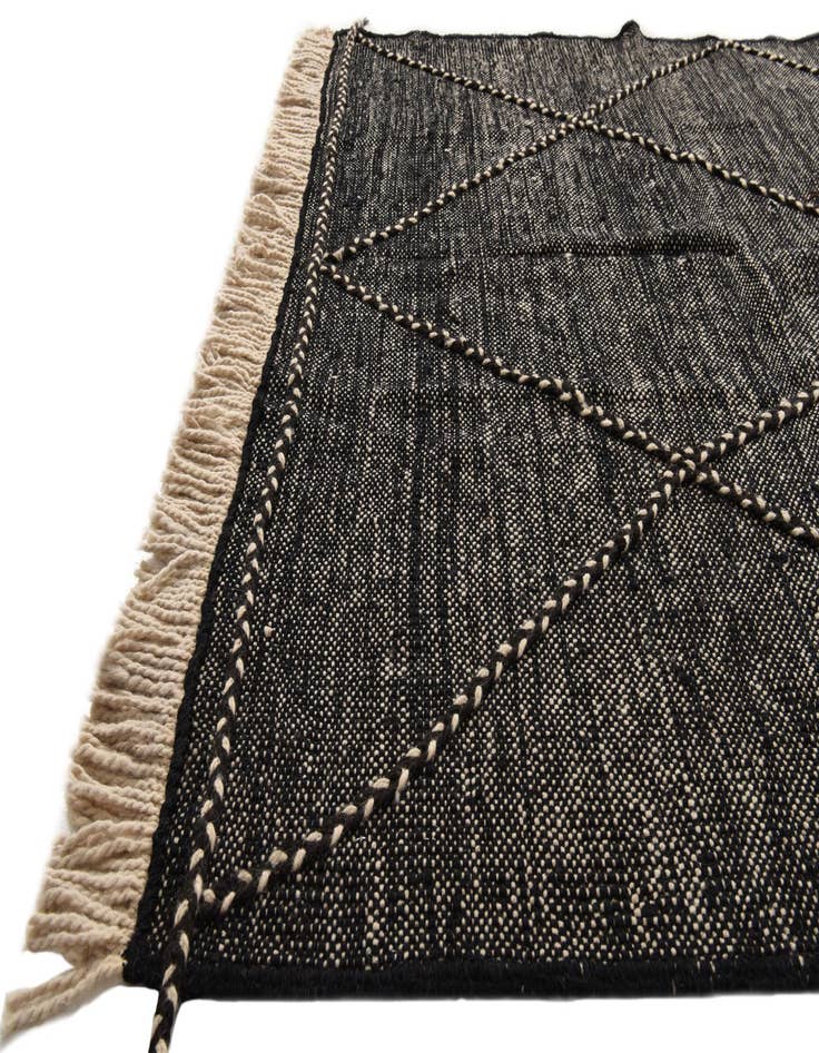 Detail image of  5' 7 x 8'  Hand Knotted Moroccan Wool Rug