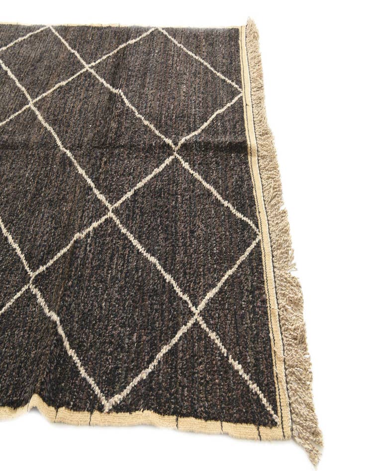 Detail image of  6' 2 x 9' 4  Hand Knotted Moroccan Wool Rug