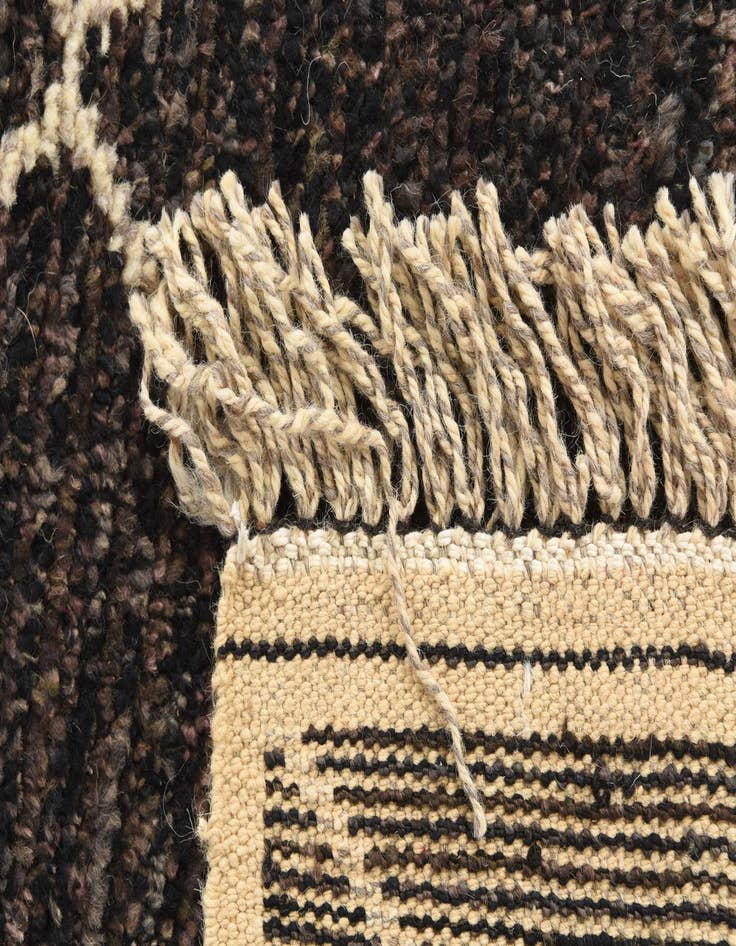 Detail image of  6' 2 x 9' 4  Hand Knotted Moroccan Wool Rug