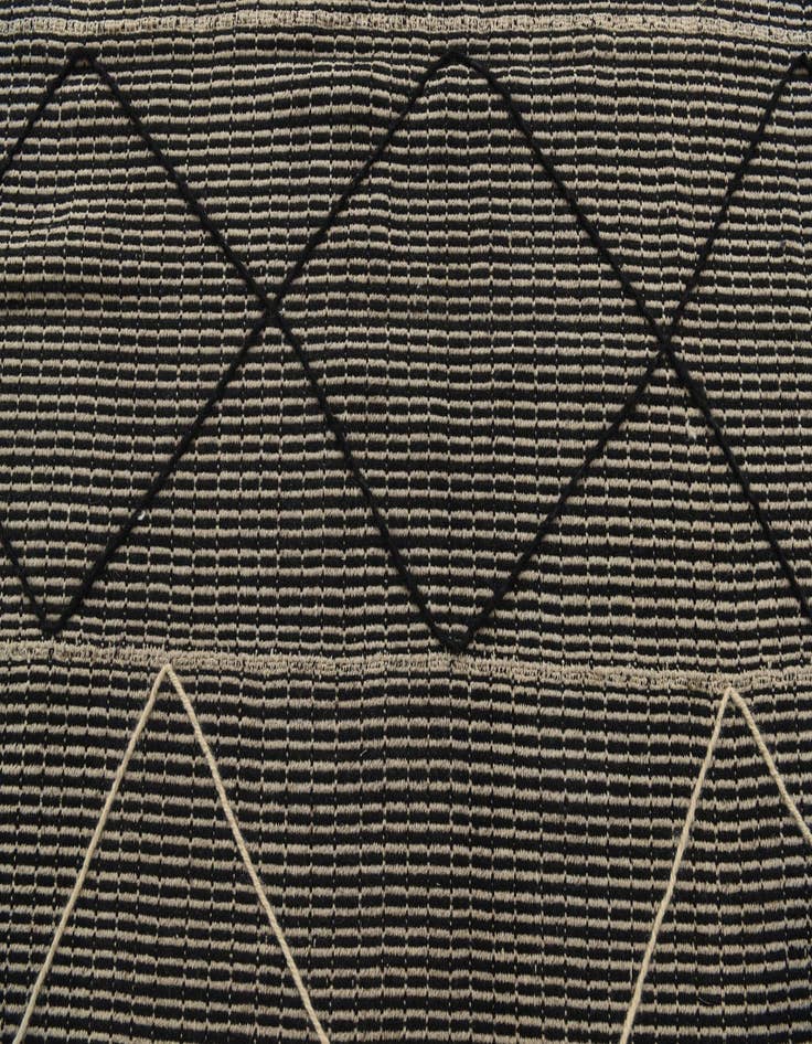 Detail image of  5' 9 x 8' 9  Hand Knotted Moroccan Wool Rug