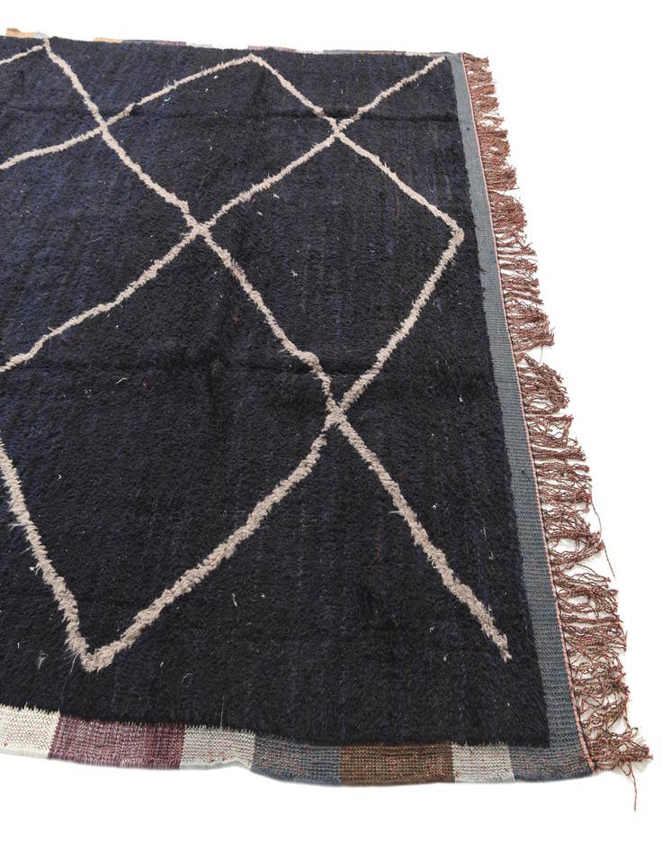 Detail image of  8' x 10'  Hand Knotted Moroccan Wool Rug