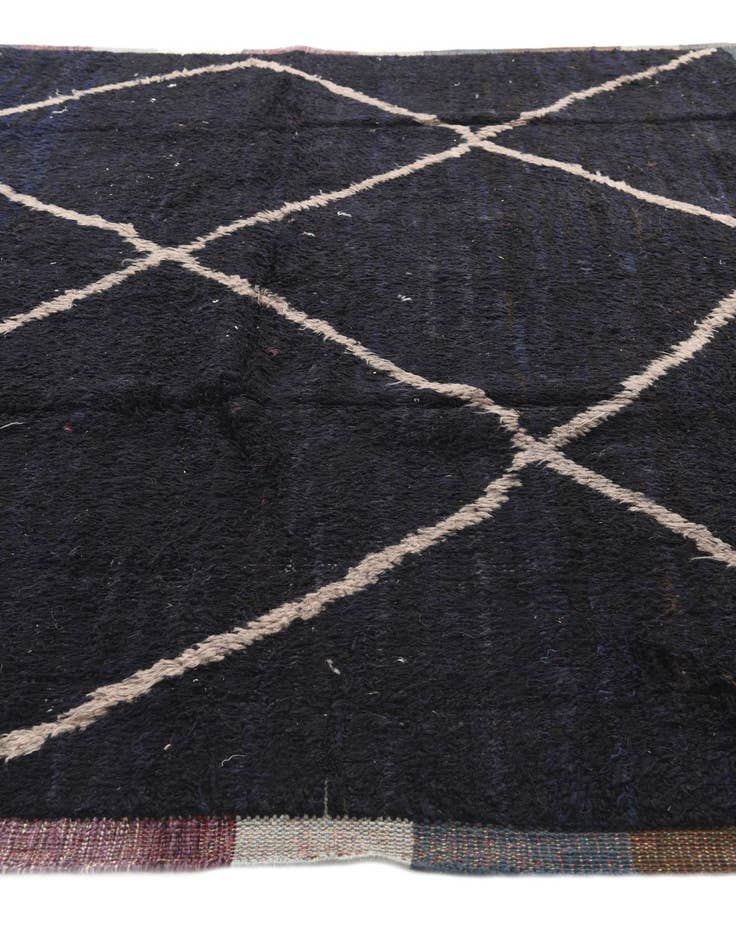 Detail image of  8' x 10'  Hand Knotted Moroccan Wool Rug