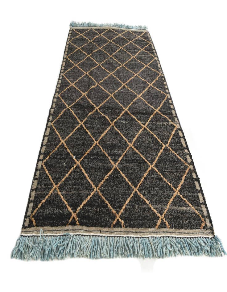 Detail image of  5' 2 x 8' 6  Hand Knotted Moroccan Wool Rug