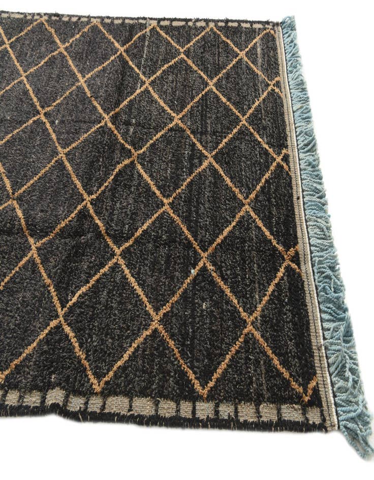 Detail image of  5' 2 x 8' 6  Hand Knotted Moroccan Wool Rug