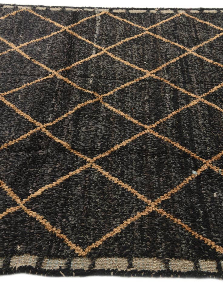 Detail image of  5' 2 x 8' 6  Hand Knotted Moroccan Wool Rug