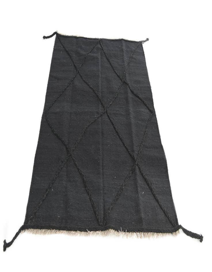 Detail image of  3' 6 x 5'  Hand Woven Moroccan Wool Rug