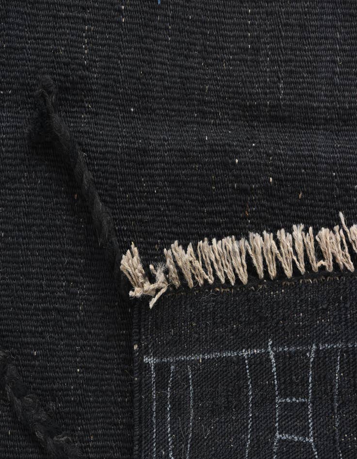 Detail image of  3' 6 x 5'  Hand Woven Moroccan Wool Rug