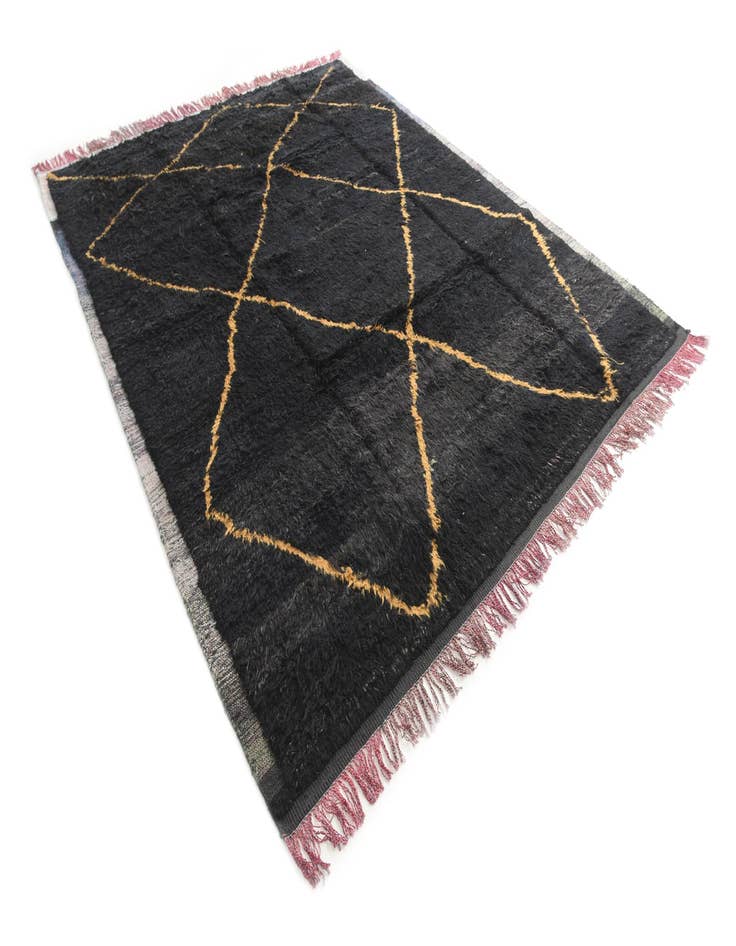 Detail image of  8' 6 x 10' 6  Hand Knotted Moroccan Wool Rug