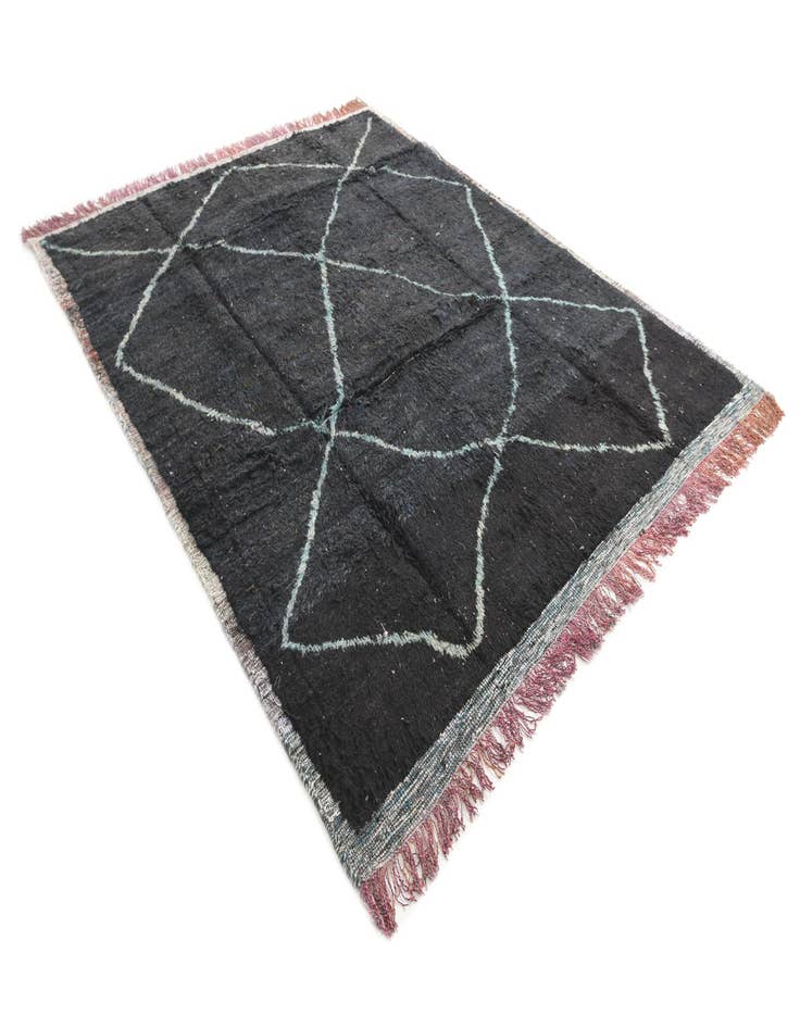 Detail image of  8' x 9' 8  Hand Knotted Moroccan Wool Rug