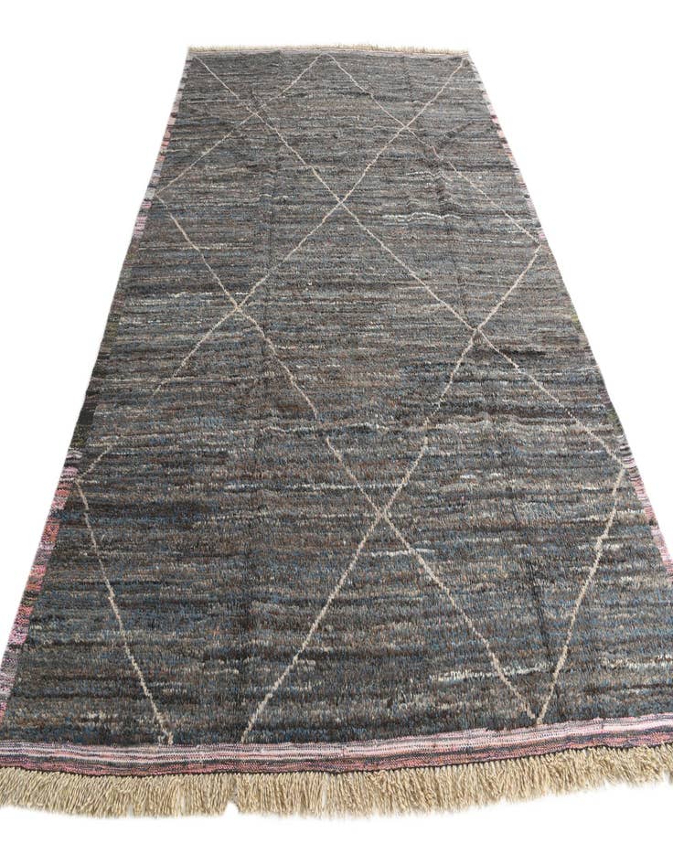 Detail image of  9' 1 x 12' 8  Hand Knotted Moroccan Wool Rug