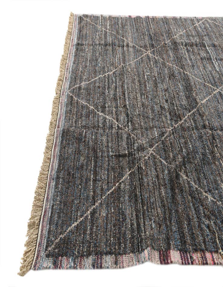 Detail image of  9' 1 x 12' 8  Hand Knotted Moroccan Wool Rug
