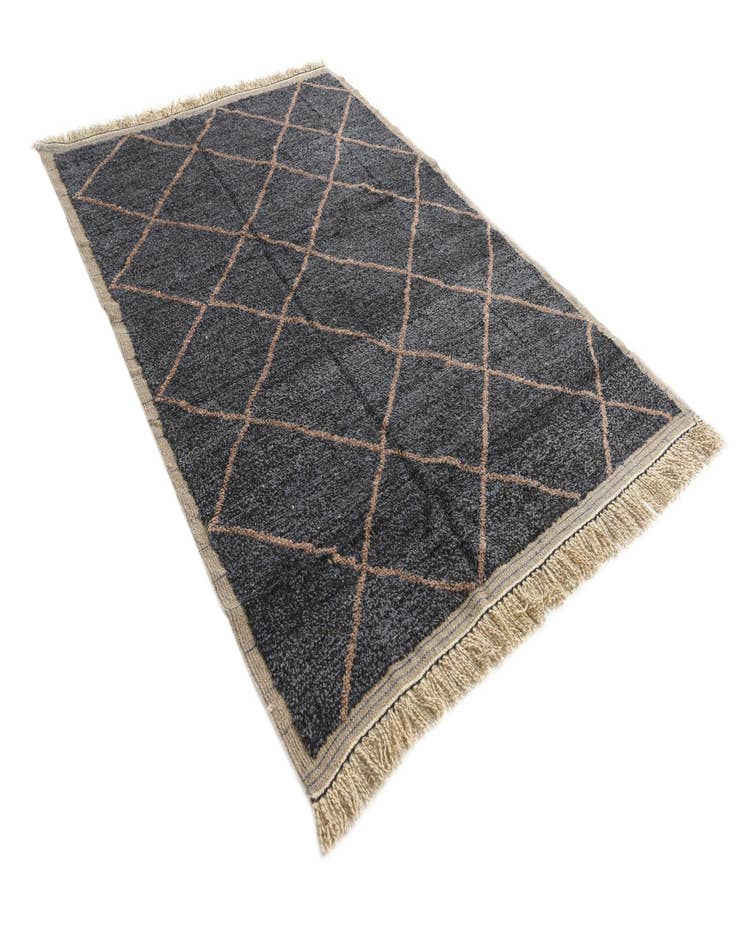 Detail image of  6' 2 x 9' 1  Hand Knotted Moroccan Wool Rug