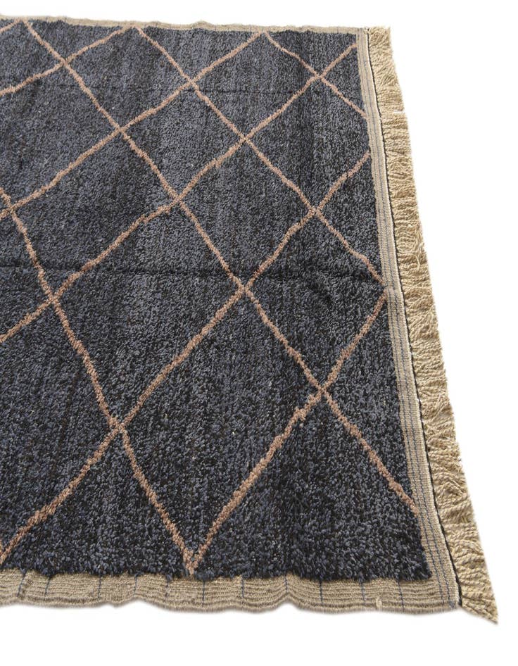 Detail image of  6' 2 x 9' 1  Hand Knotted Moroccan Wool Rug