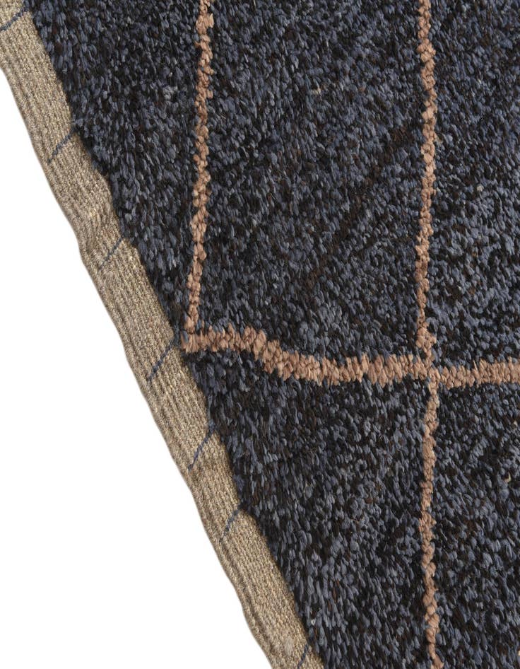 Detail image of  6' 2 x 9' 1  Hand Knotted Moroccan Wool Rug