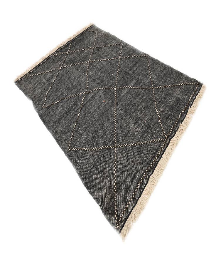 Detail image of  6' 9 x 9' 5  Hand Knotted Moroccan Wool Rug