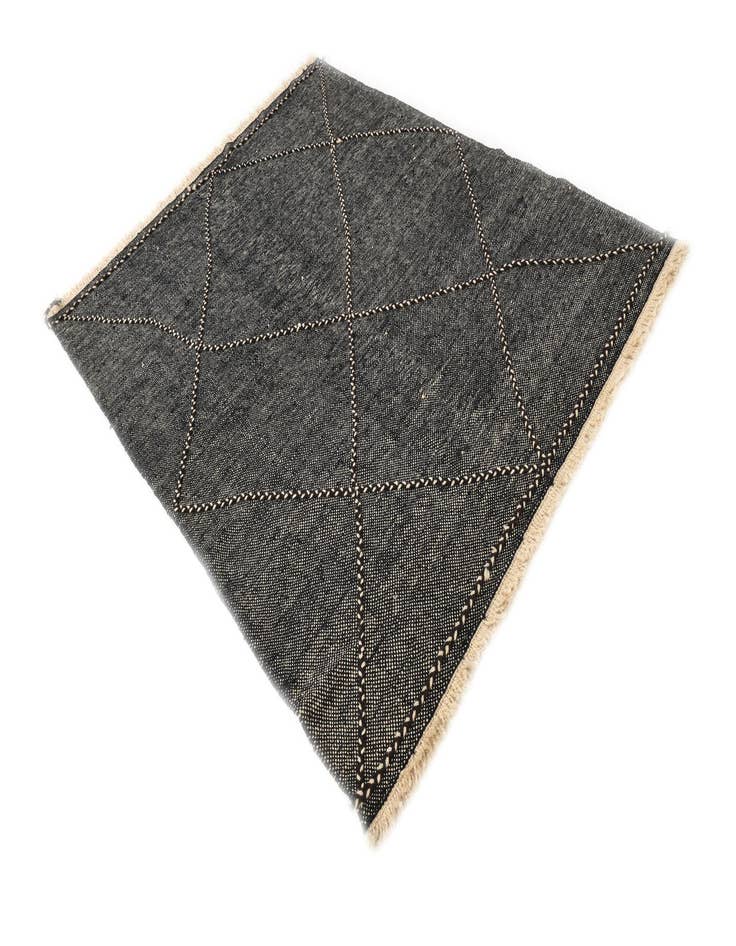 Detail image of  6' 1 x 7' 8  Hand Knotted Moroccan Wool Rug