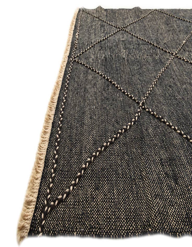 Detail image of  6' 1 x 7' 8  Hand Knotted Moroccan Wool Rug