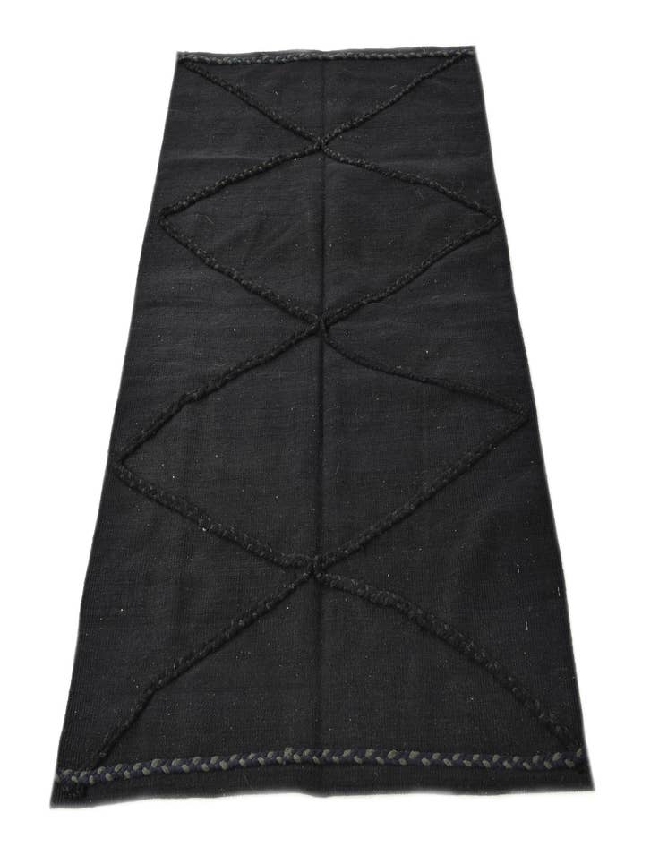 Detail image of  3' 6 x 4' 11  Hand Knotted Moroccan Wool Rug