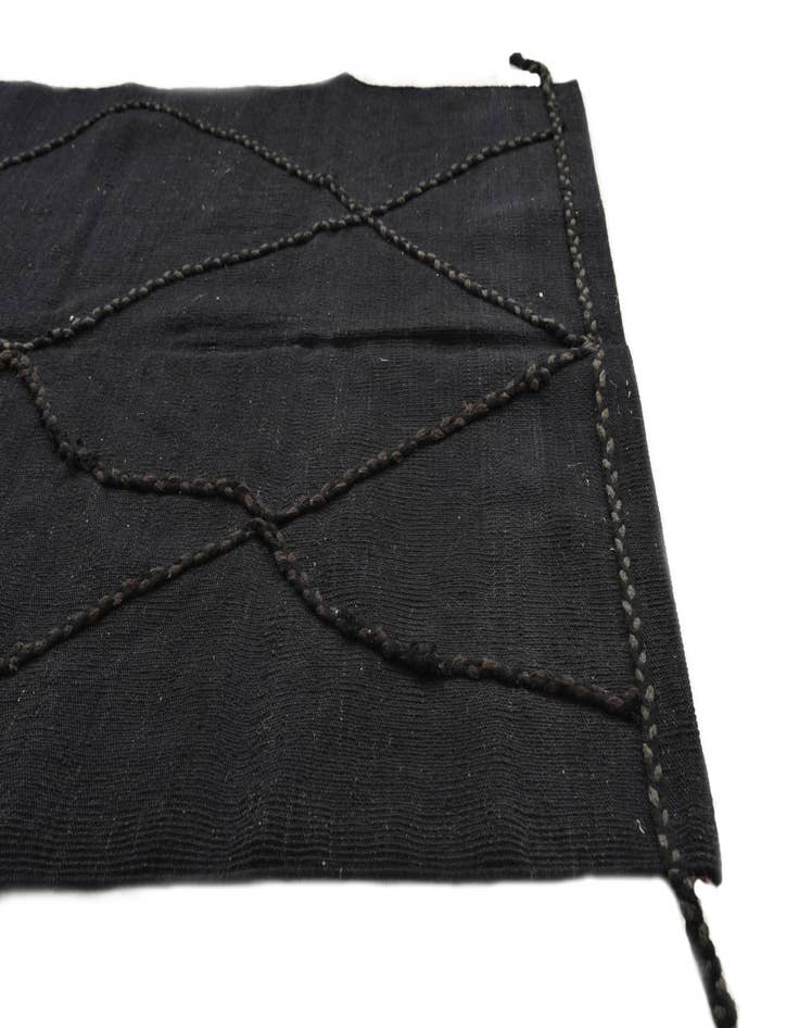 Detail image of  3' 6 x 5'  Hand Knotted Moroccan Wool Rug