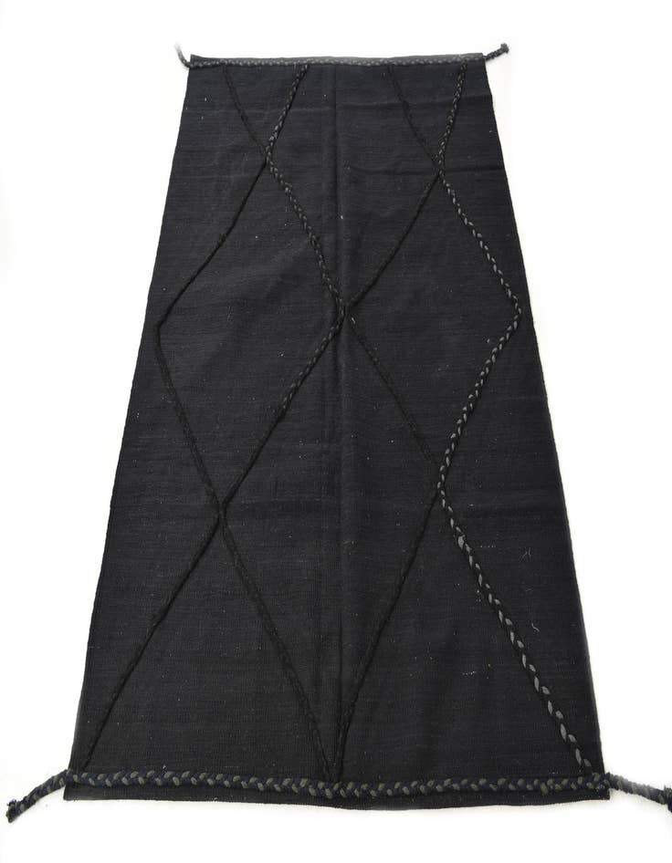 Detail image of  4' 4 x 5' 9  Hand Knotted Moroccan Wool Rug