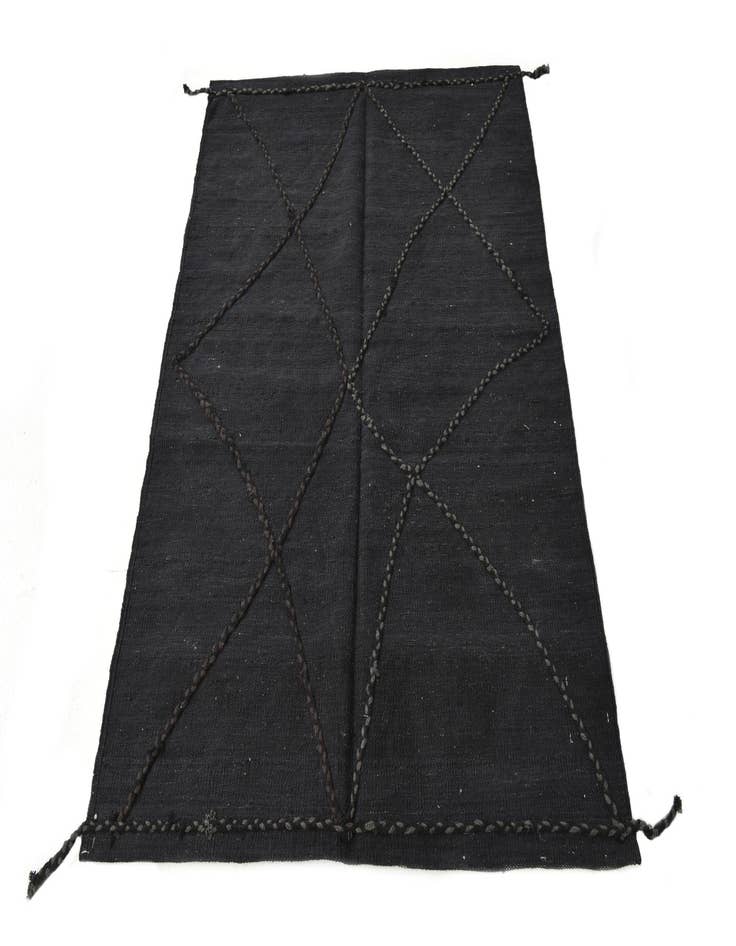 Detail image of  3' 6 x 4' 10  Hand Knotted Moroccan Wool Rug