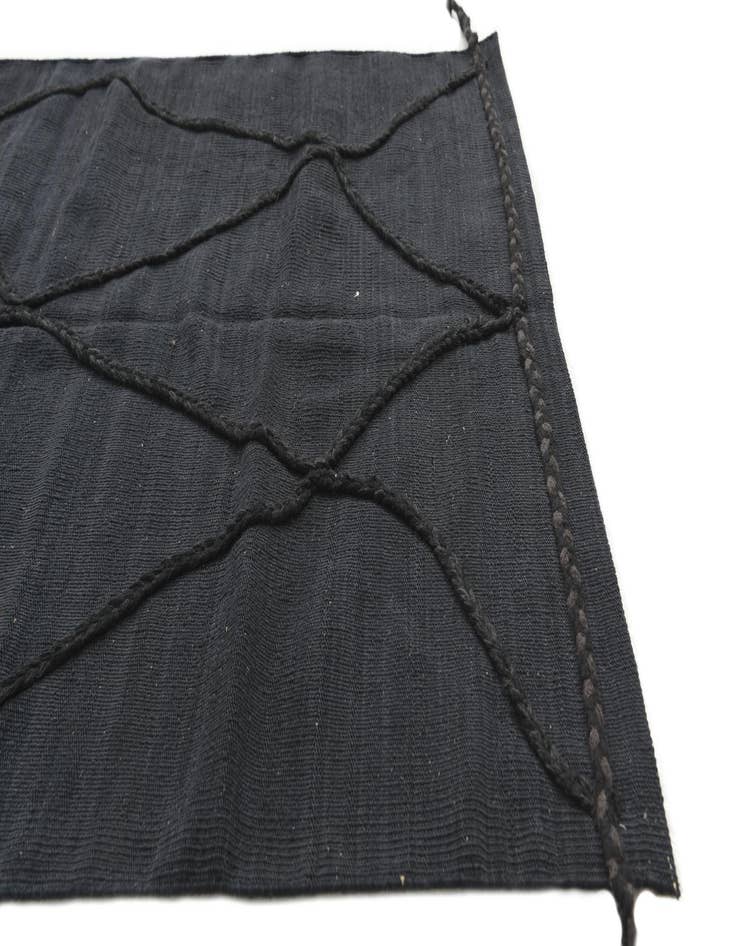 Detail image of  3' 5 x 5'  Hand Knotted Moroccan Wool Rug