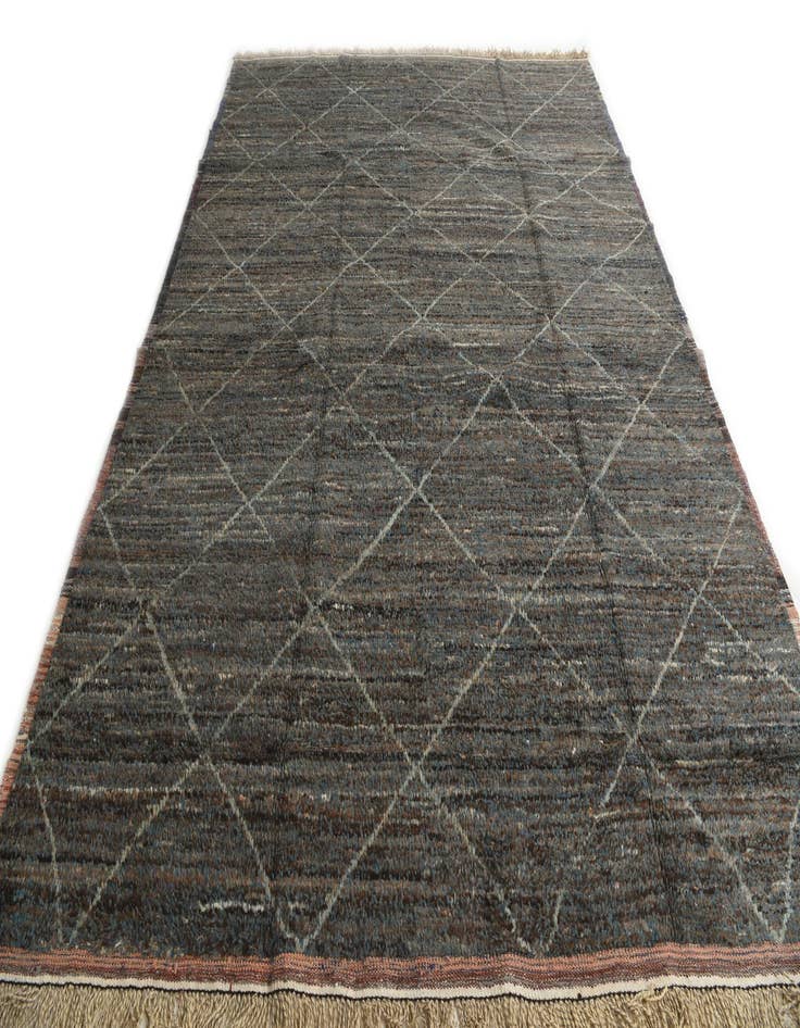 Detail image of  9' 5 x 12' 7  Hand Knotted Moroccan Wool Rug