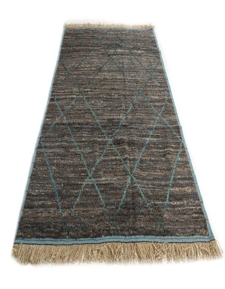 Detail image of  6' 1 x 9' 2  Hand Knotted Moroccan Wool Rug