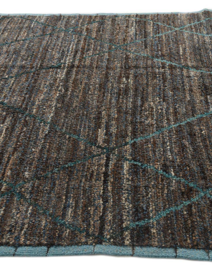 Detail image of  6' 1 x 9' 2  Hand Knotted Moroccan Wool Rug