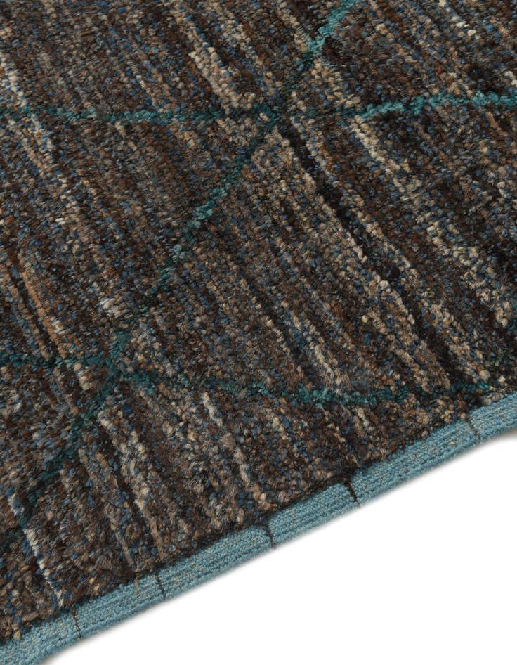 Detail image of  6' 1 x 9' 2  Hand Knotted Moroccan Wool Rug