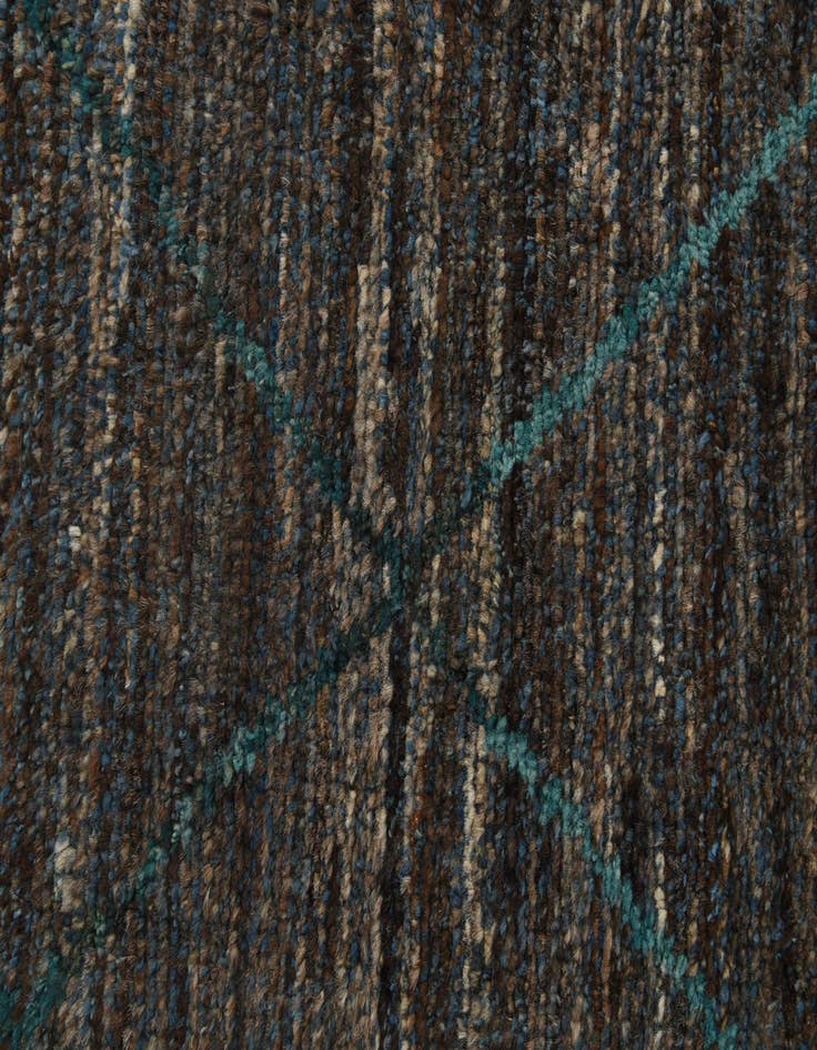 Detail image of  6' 1 x 9' 2  Hand Knotted Moroccan Wool Rug