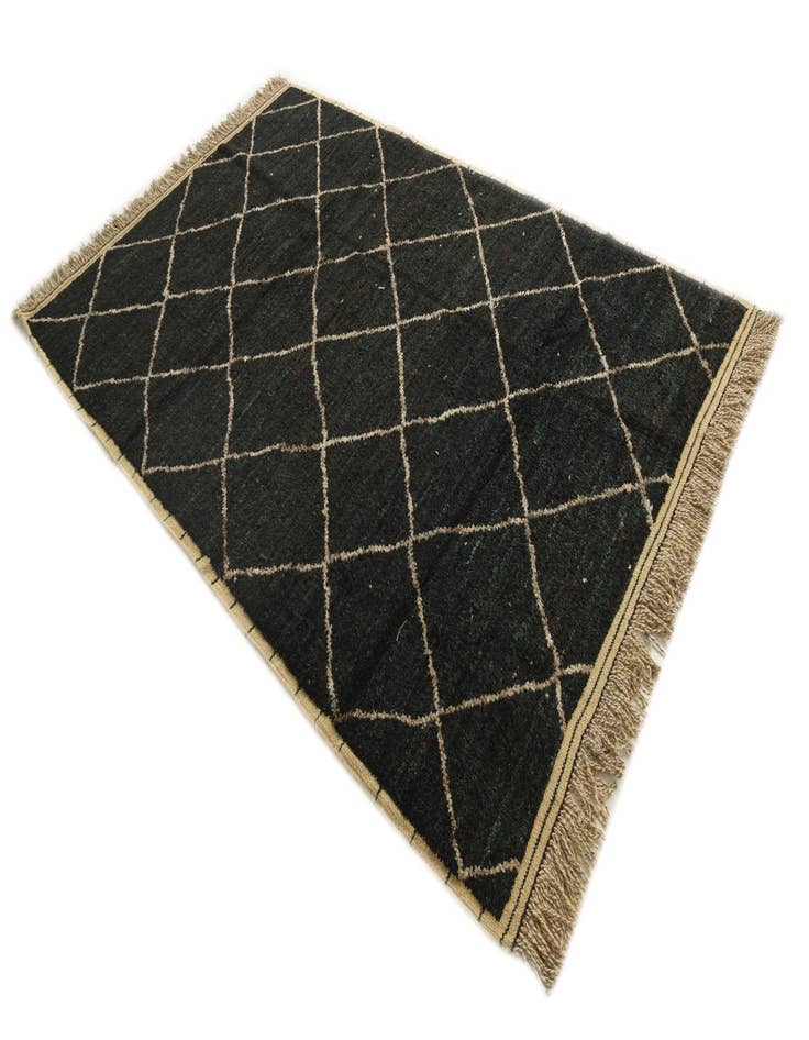 Detail image of  6' 1 x 9' 6  Hand Knotted Moroccan Wool Rug