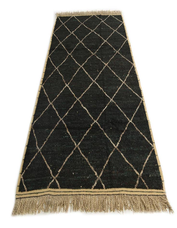 Detail image of  6' 1 x 9' 6  Hand Knotted Moroccan Wool Rug